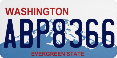 WA license plate ABP8366