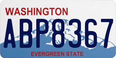 WA license plate ABP8367