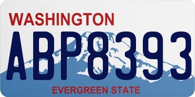 WA license plate ABP8393