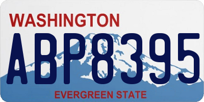 WA license plate ABP8395