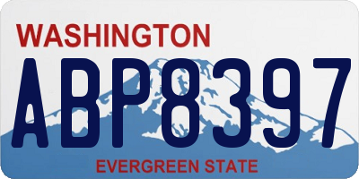 WA license plate ABP8397