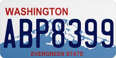 WA license plate ABP8399