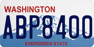 WA license plate ABP8400