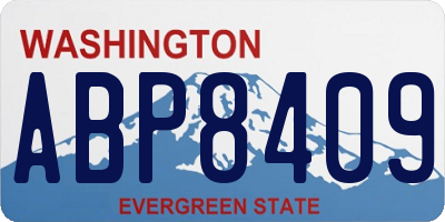 WA license plate ABP8409