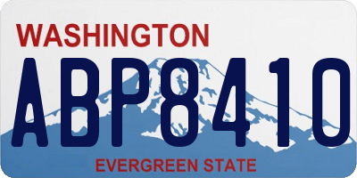 WA license plate ABP8410