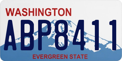 WA license plate ABP8411