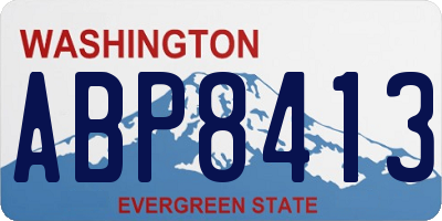 WA license plate ABP8413