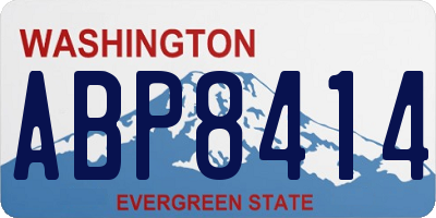 WA license plate ABP8414