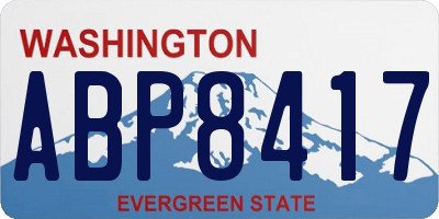 WA license plate ABP8417