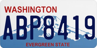 WA license plate ABP8419