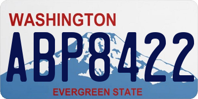 WA license plate ABP8422