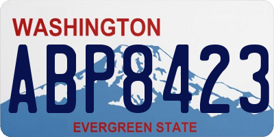 WA license plate ABP8423
