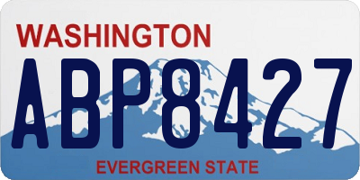 WA license plate ABP8427