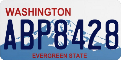 WA license plate ABP8428