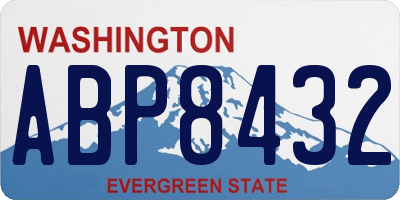 WA license plate ABP8432