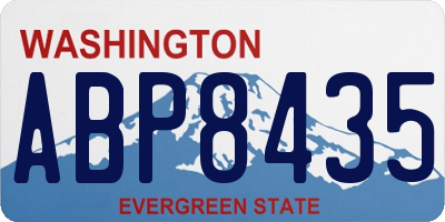 WA license plate ABP8435
