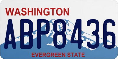 WA license plate ABP8436