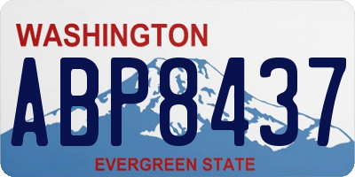 WA license plate ABP8437