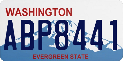 WA license plate ABP8441