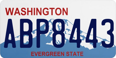 WA license plate ABP8443