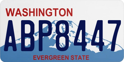 WA license plate ABP8447