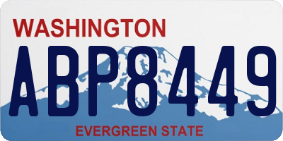 WA license plate ABP8449