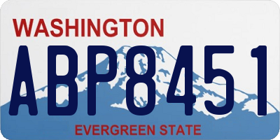 WA license plate ABP8451