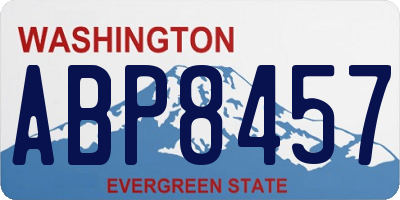 WA license plate ABP8457