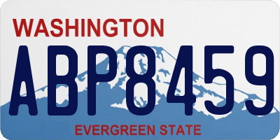 WA license plate ABP8459