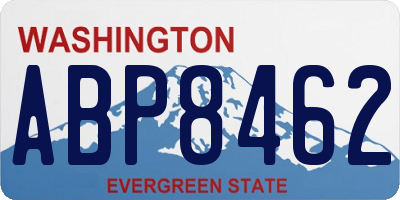 WA license plate ABP8462