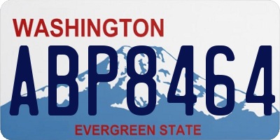 WA license plate ABP8464