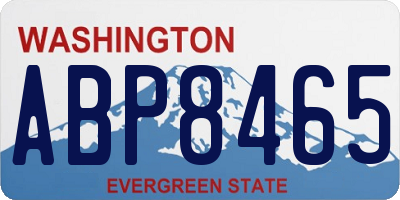 WA license plate ABP8465