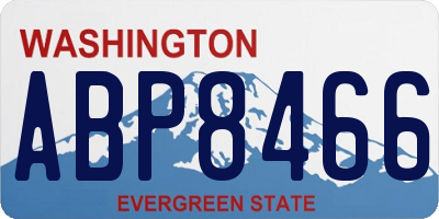 WA license plate ABP8466