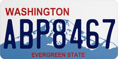 WA license plate ABP8467
