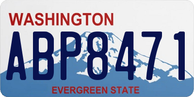 WA license plate ABP8471