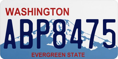 WA license plate ABP8475