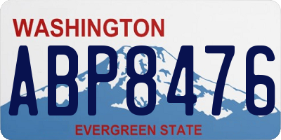 WA license plate ABP8476