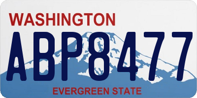 WA license plate ABP8477