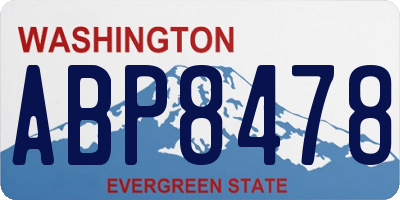 WA license plate ABP8478