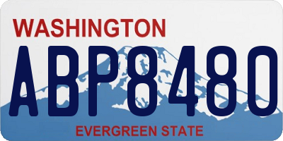 WA license plate ABP8480