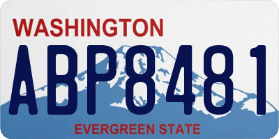 WA license plate ABP8481