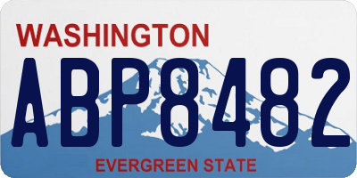 WA license plate ABP8482
