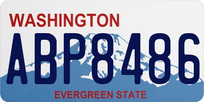 WA license plate ABP8486