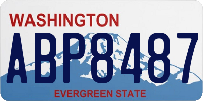 WA license plate ABP8487
