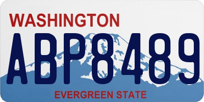 WA license plate ABP8489