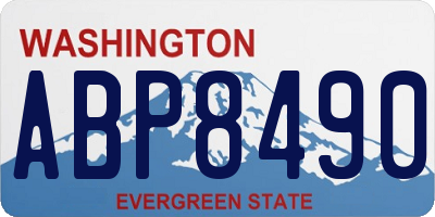 WA license plate ABP8490