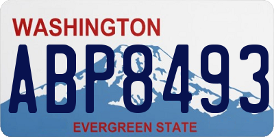 WA license plate ABP8493
