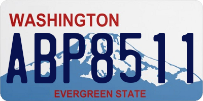 WA license plate ABP8511