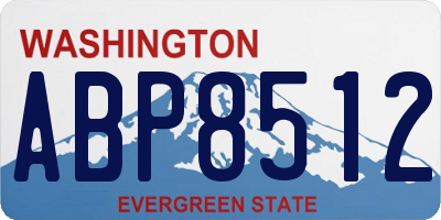 WA license plate ABP8512