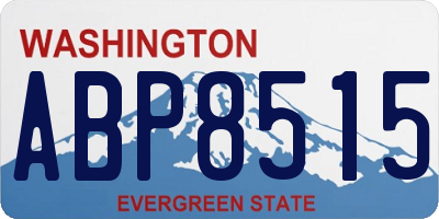 WA license plate ABP8515